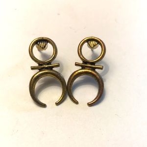 Bronze post earrings